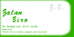 zalan biro business card