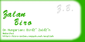 zalan biro business card